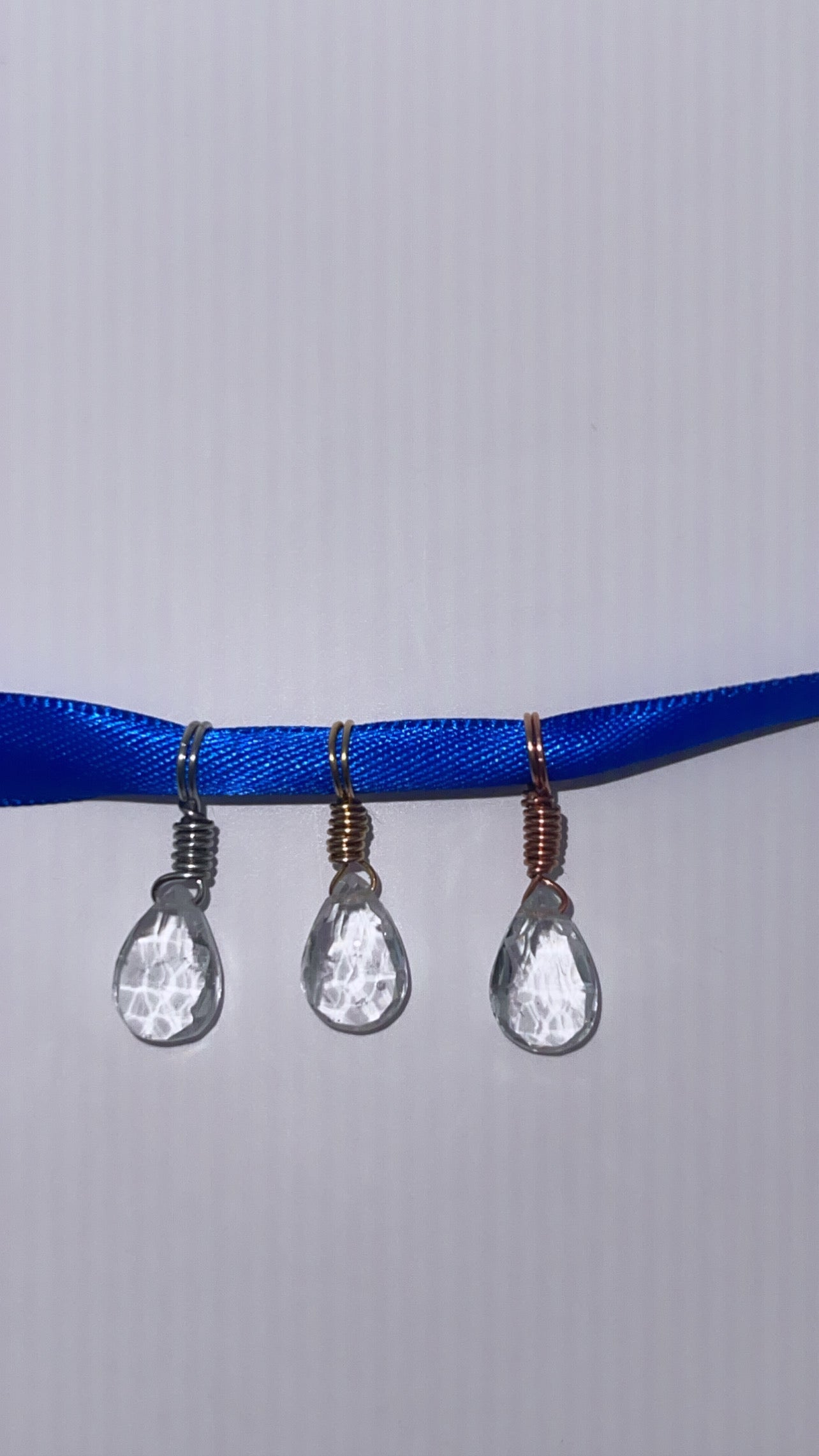 White Topaz Droplet Pendant