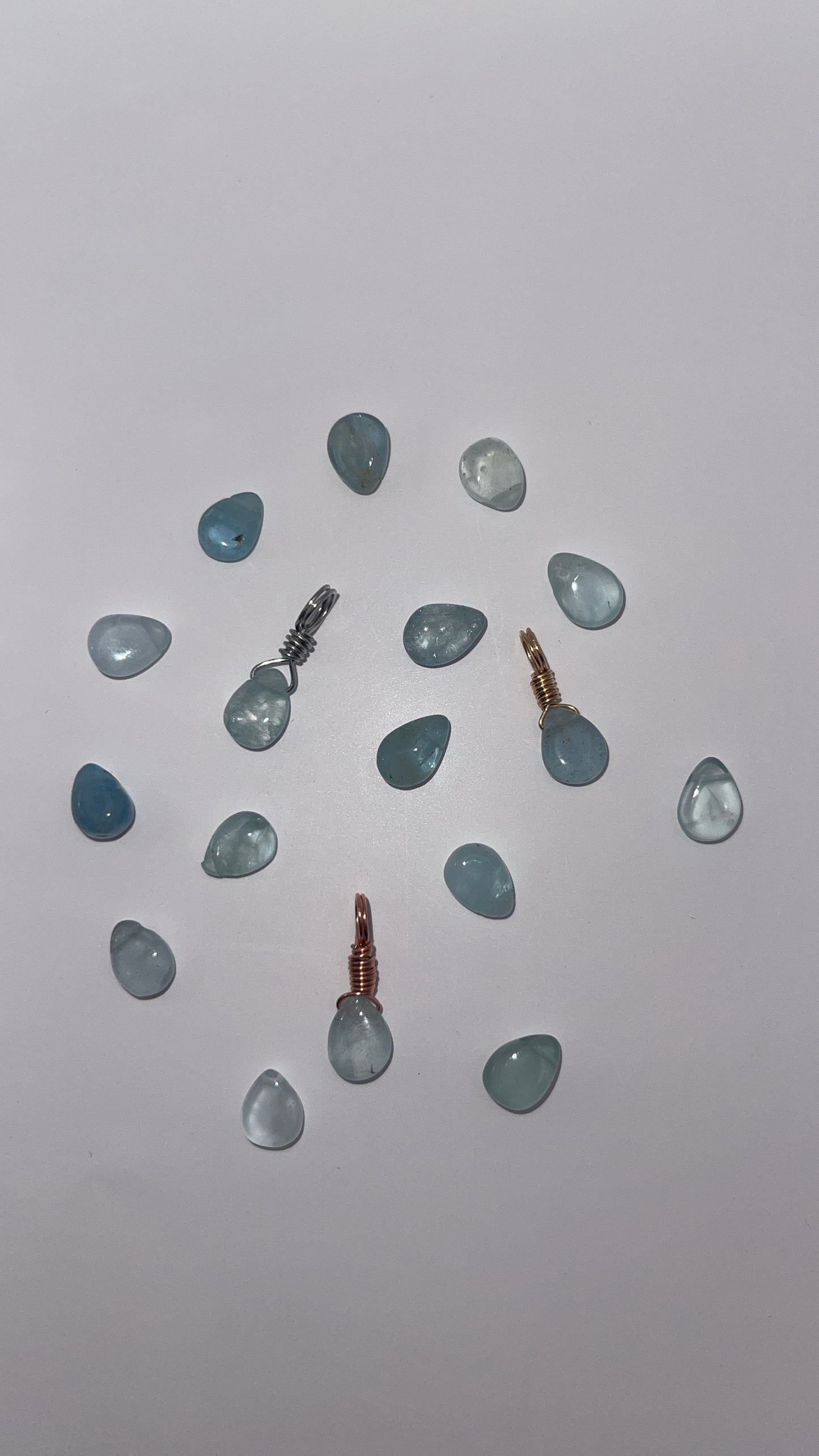 Aquamarine Droplet Pendant