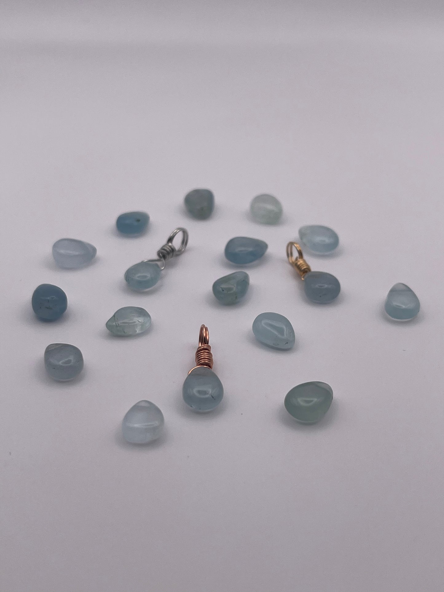 Aquamarine Droplet Pendant