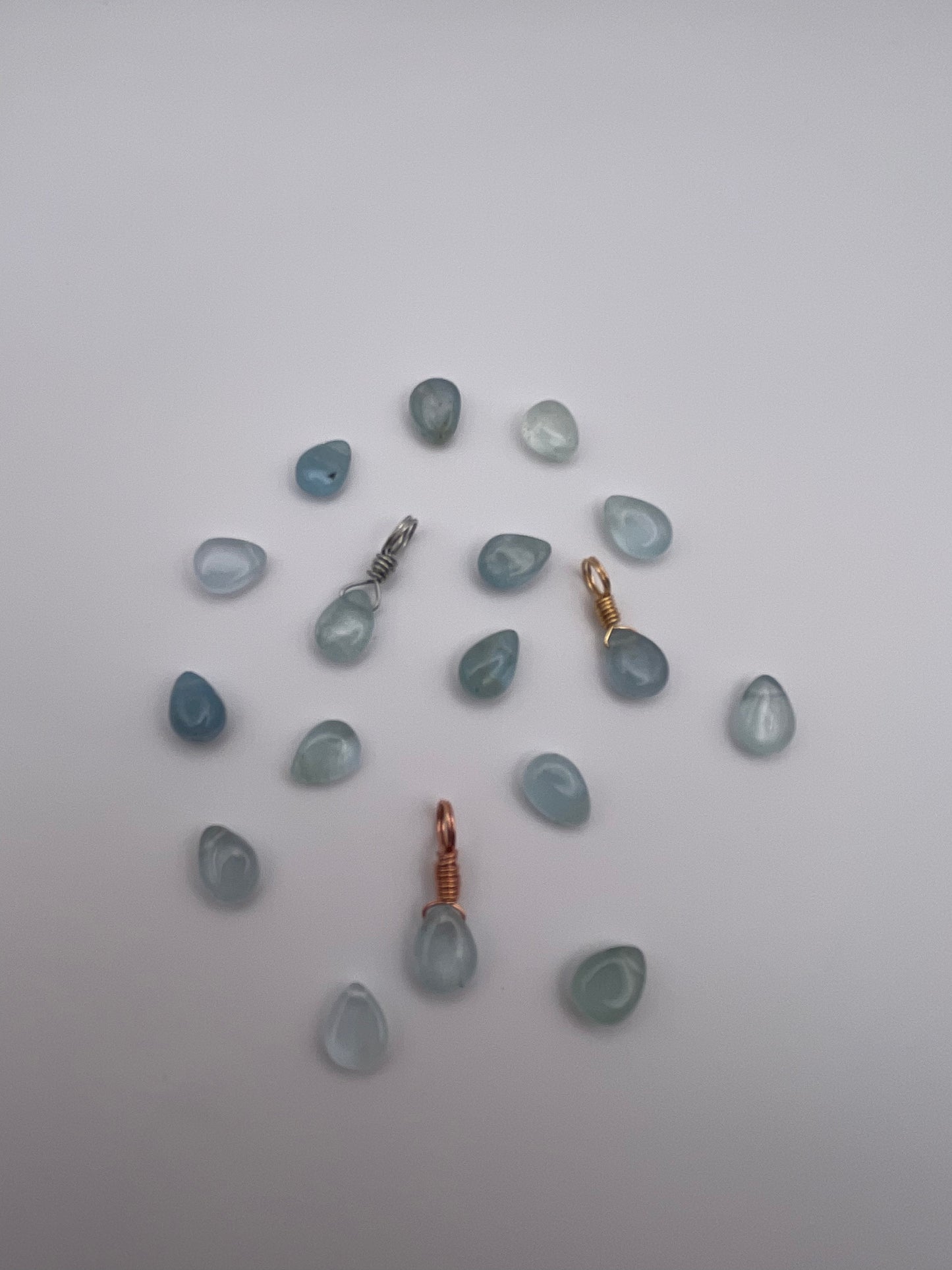 Aquamarine Droplet Pendant