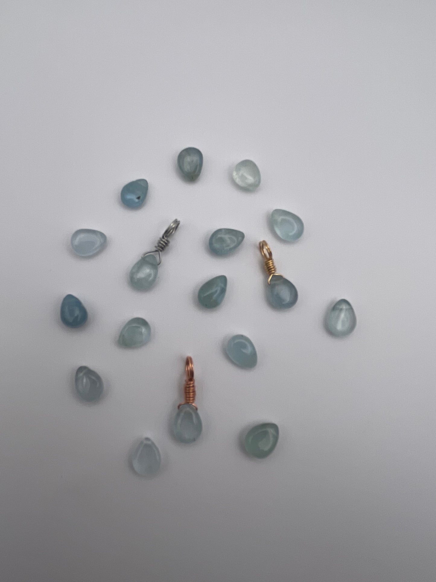 Aquamarine Droplet Pendant