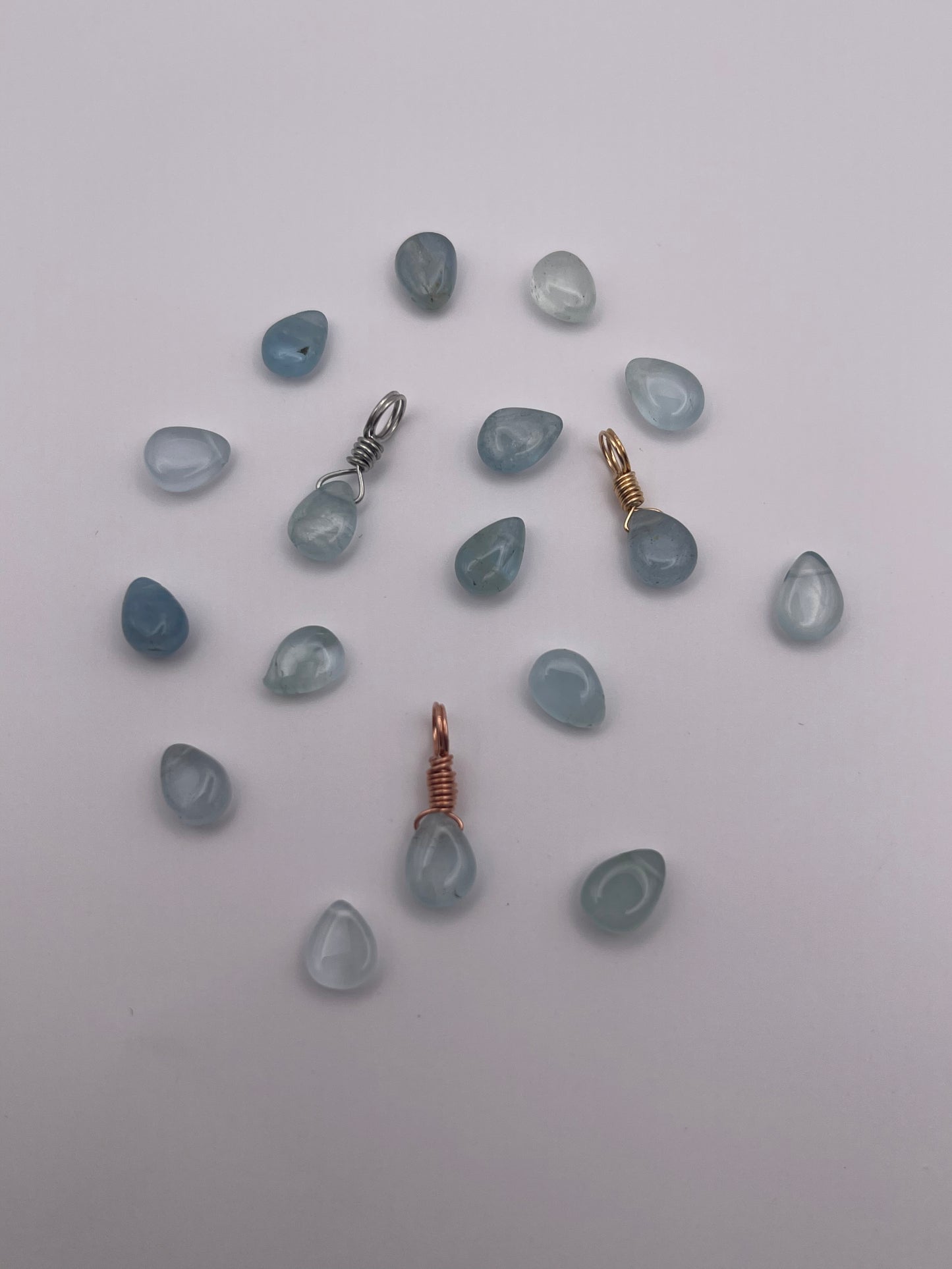 Aquamarine Droplet Pendant