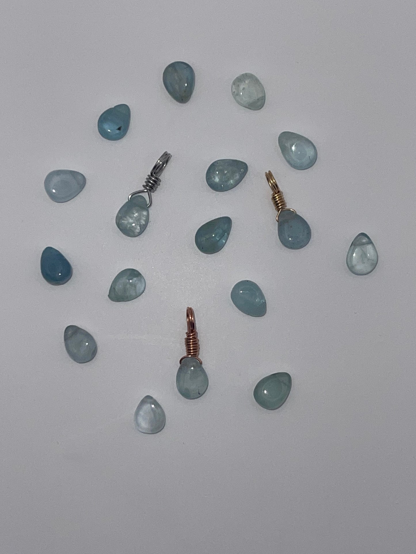 Aquamarine Droplet Pendant