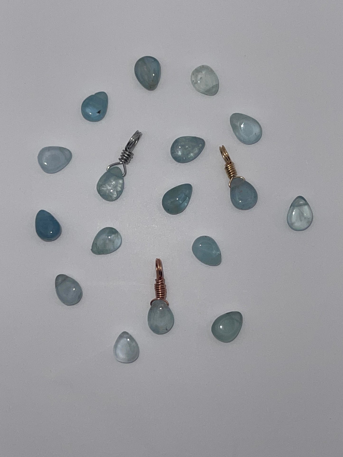 Aquamarine Droplet Pendant