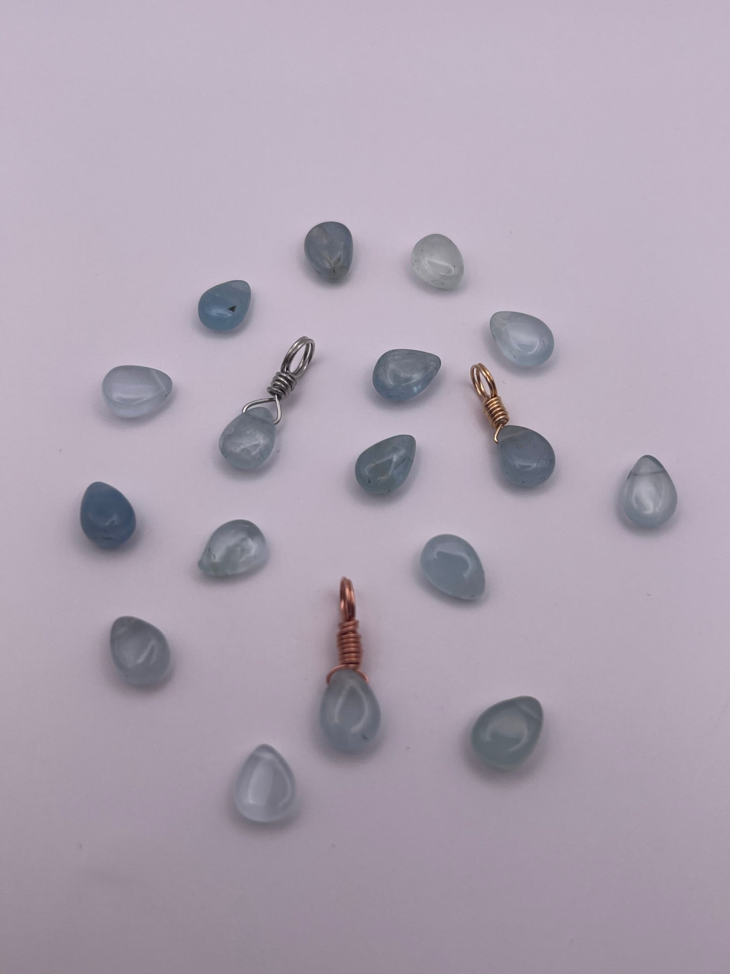 Aquamarine Droplet Pendant