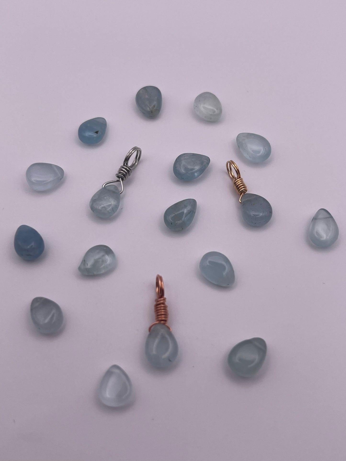 Aquamarine Droplet Pendant