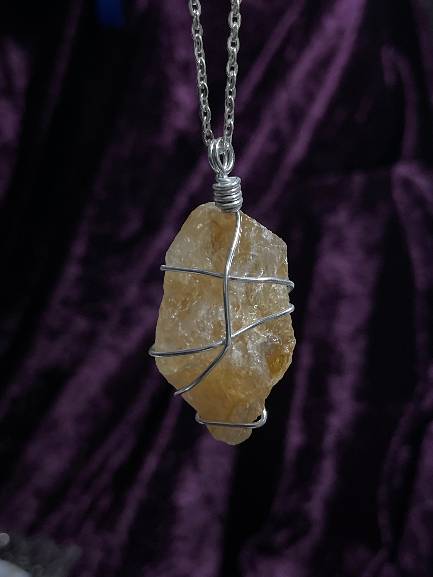 Raw Citrine Hand wrapped