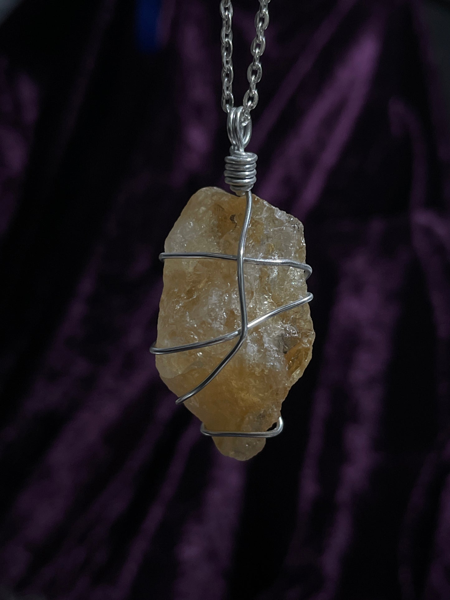 Raw Citrine Hand wrapped