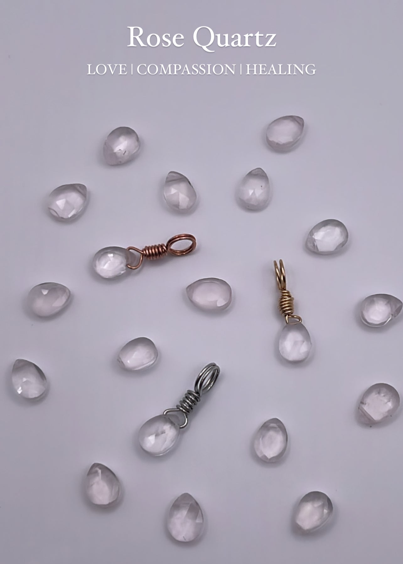 Rose Quartz Droplet Pendant