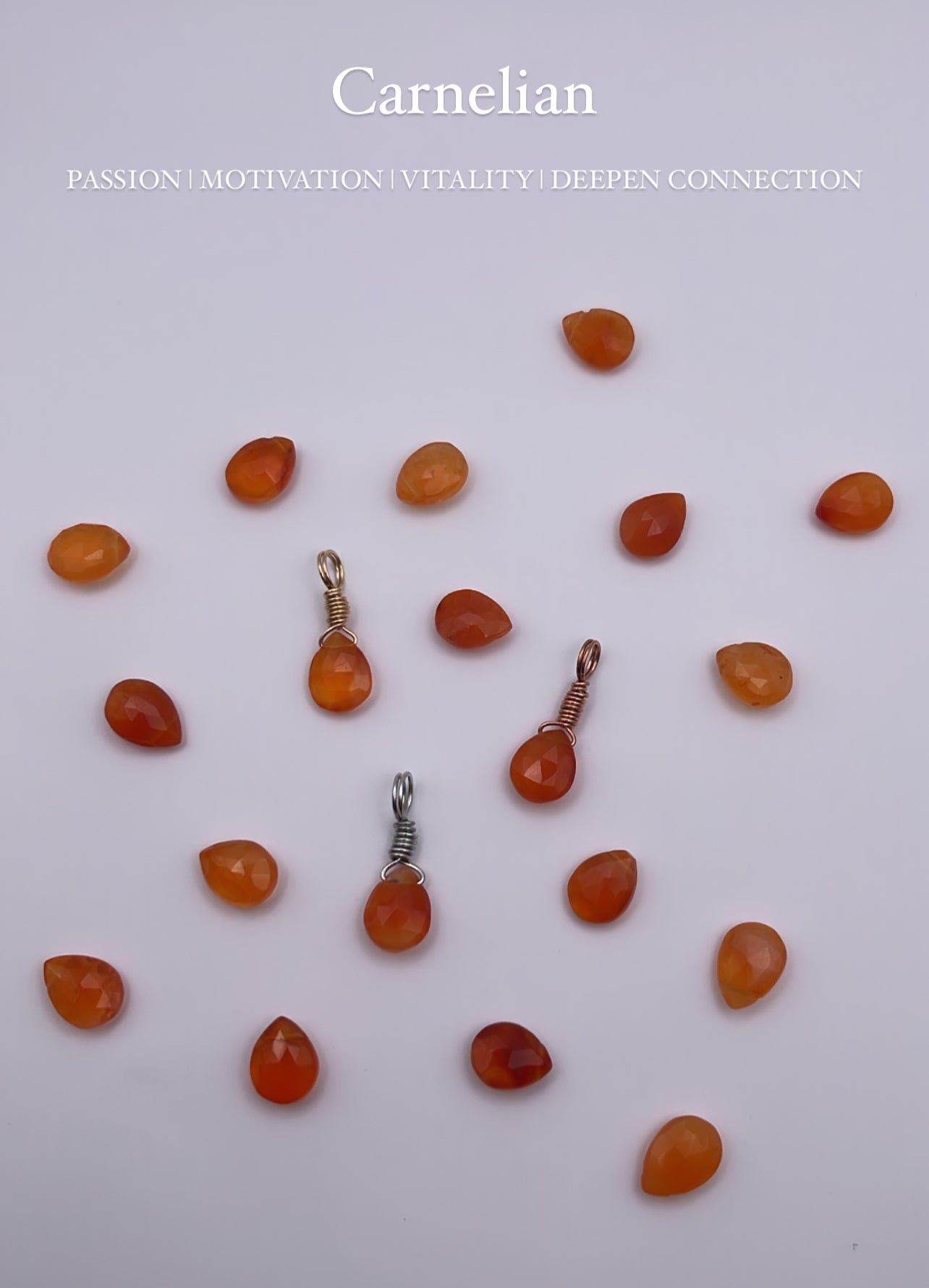 Carnelian Droplet Pendant