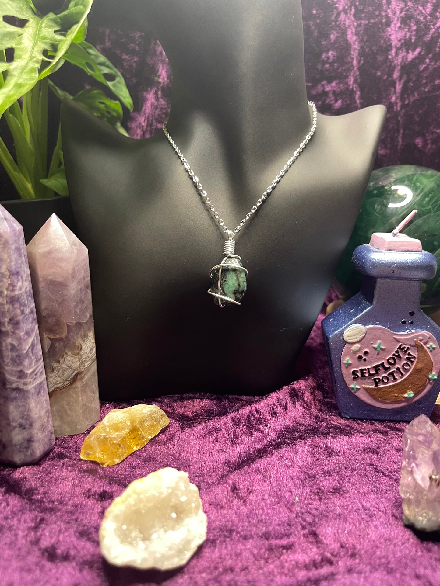 Emerald Wrap Pendant