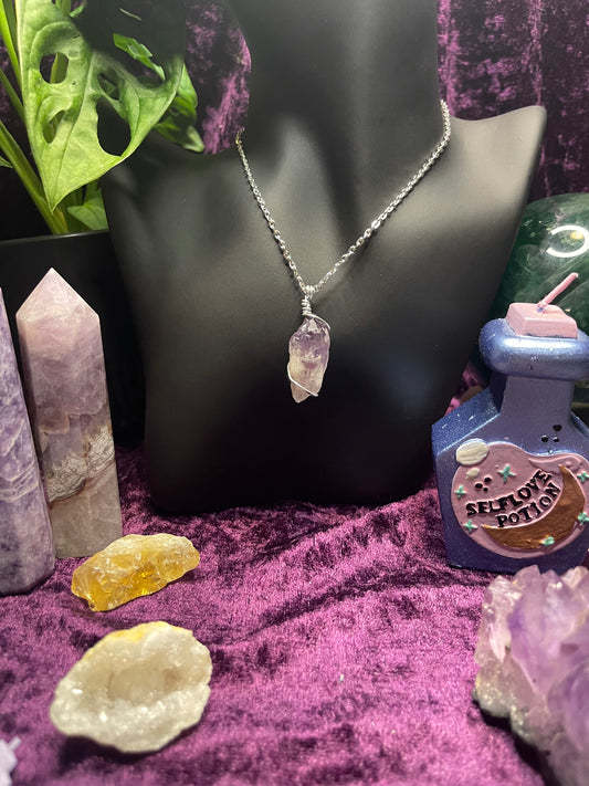 Amethyst Wrapped Pendant