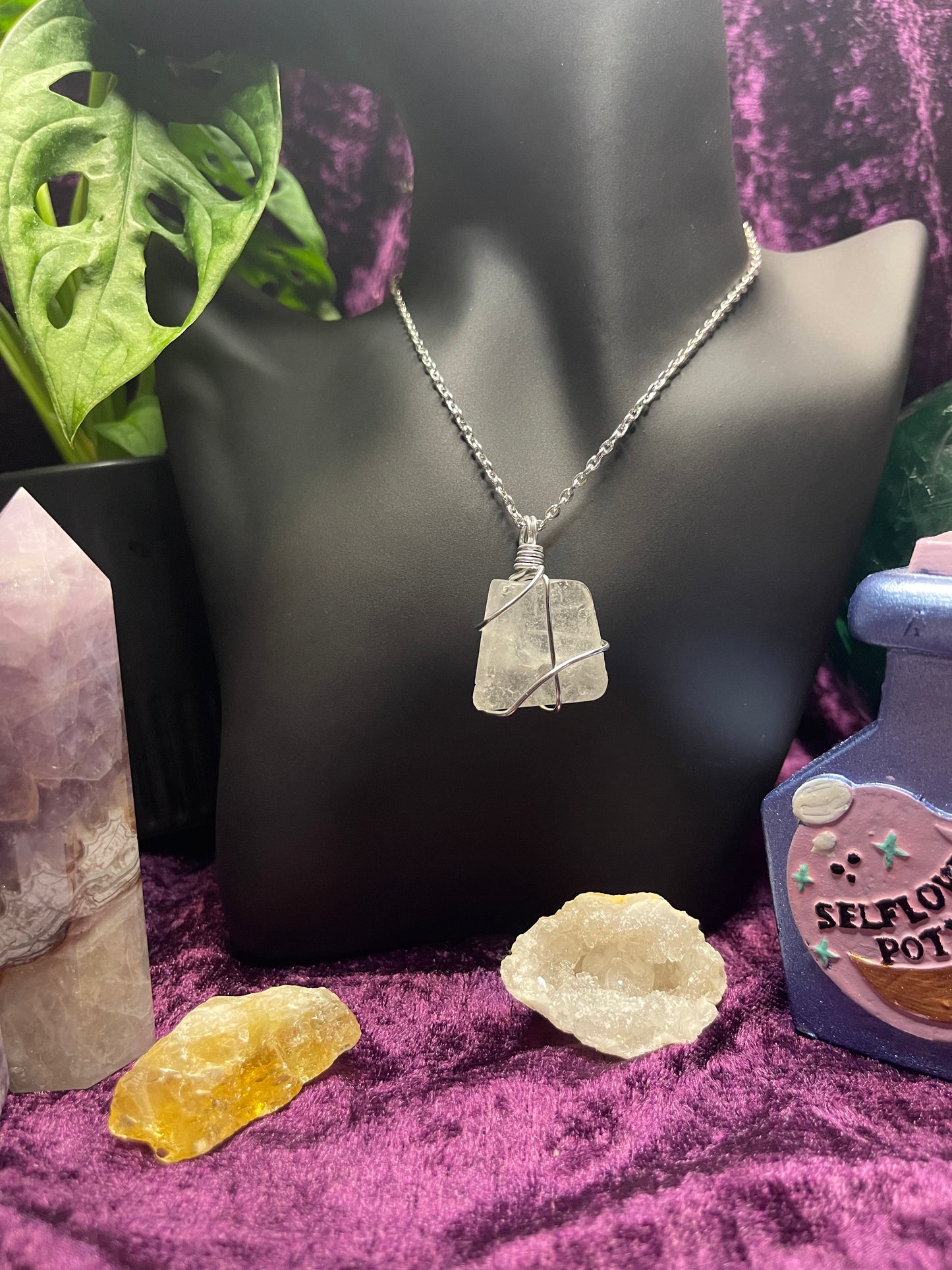 Clear Quartz Wrapped Pendant