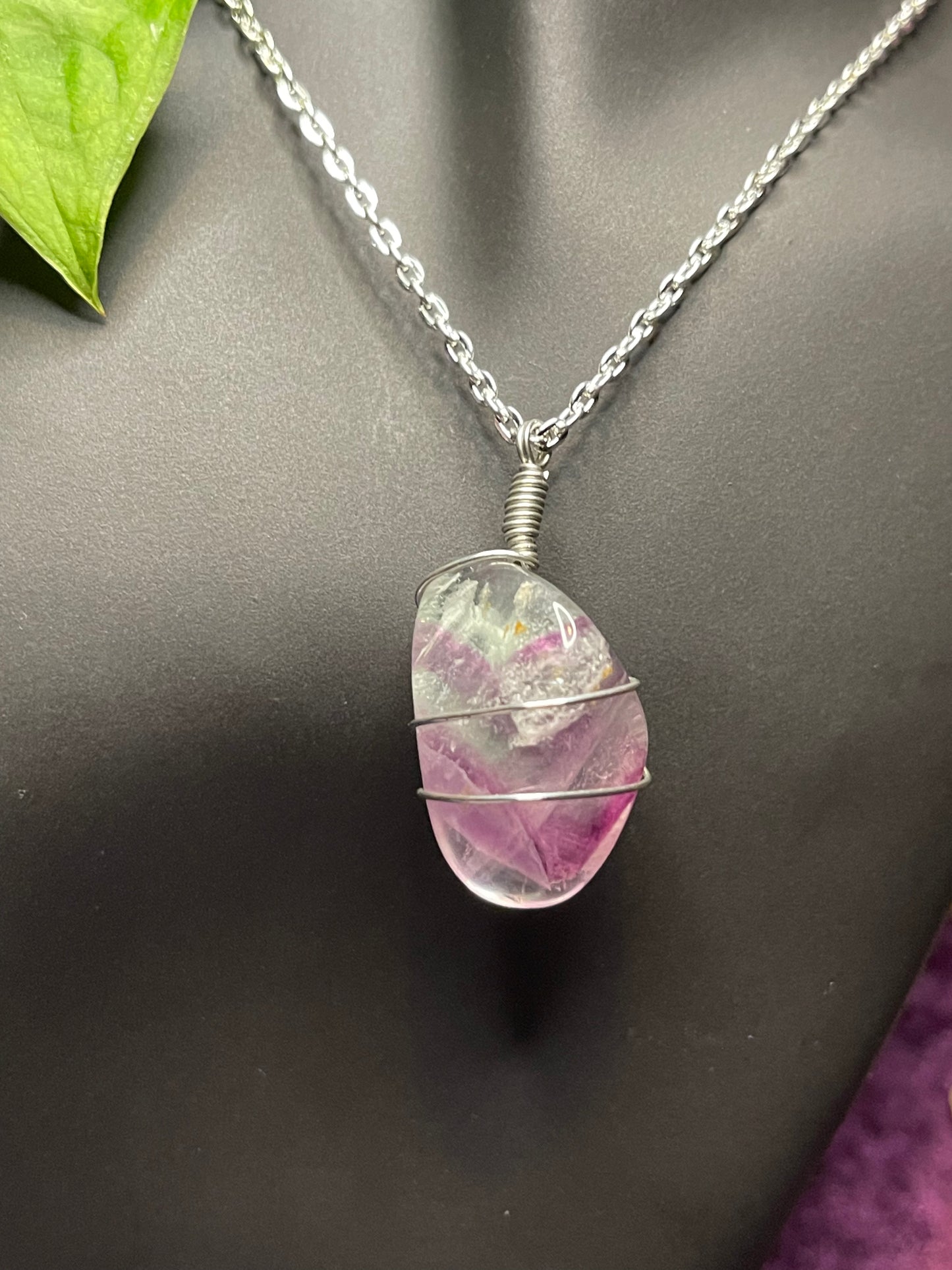 Fluorite Wrapped Pendant