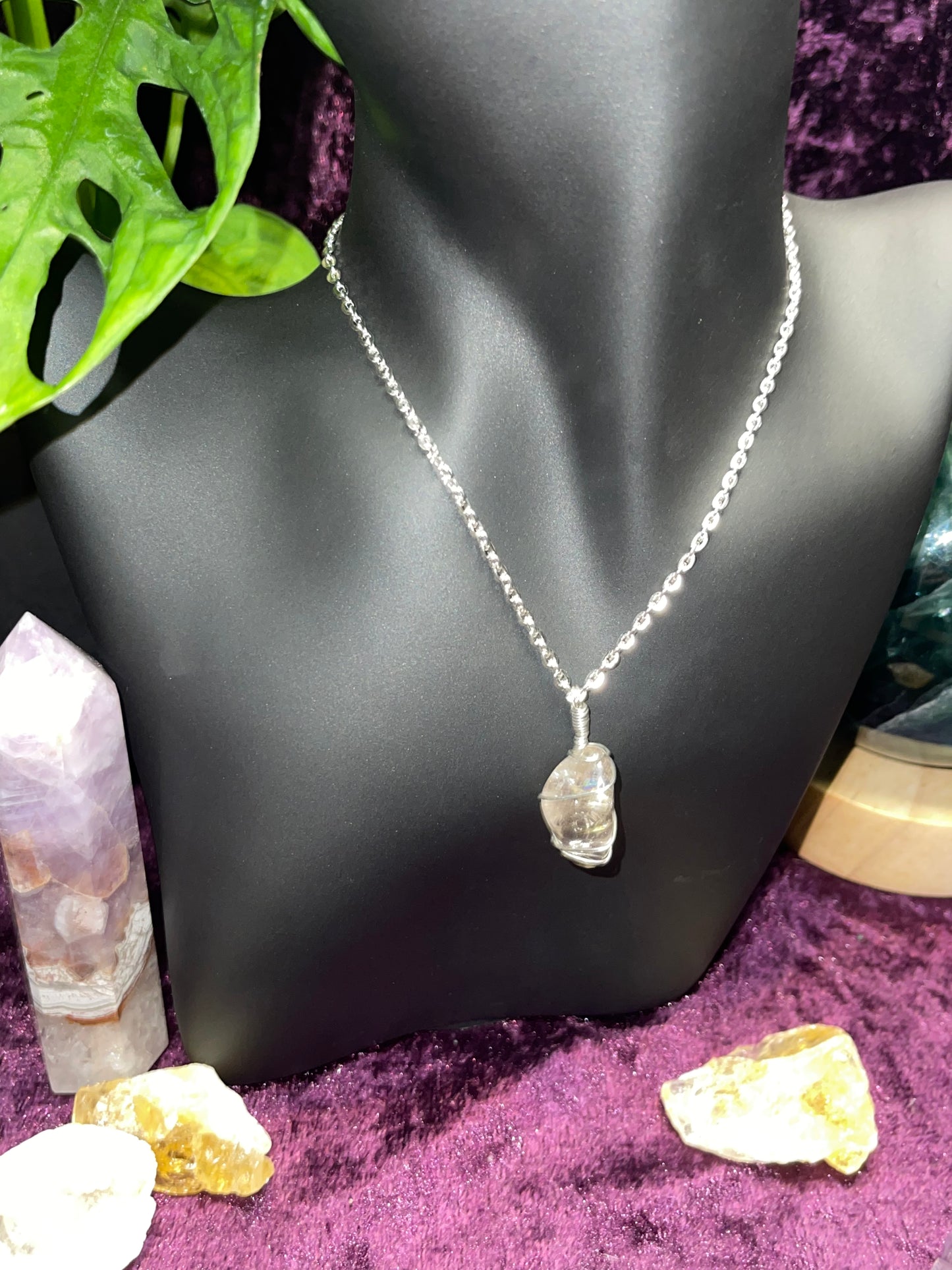 Rainbow Quartz Wrapped Pendant