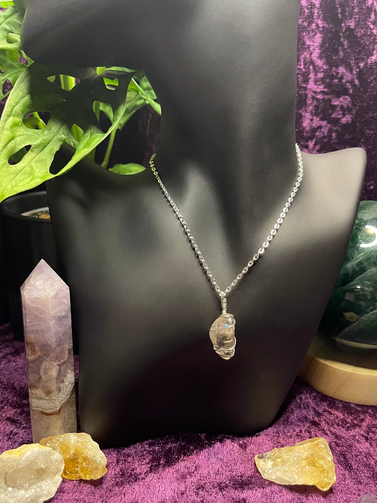 Rainbow Quartz Wrapped Pendant