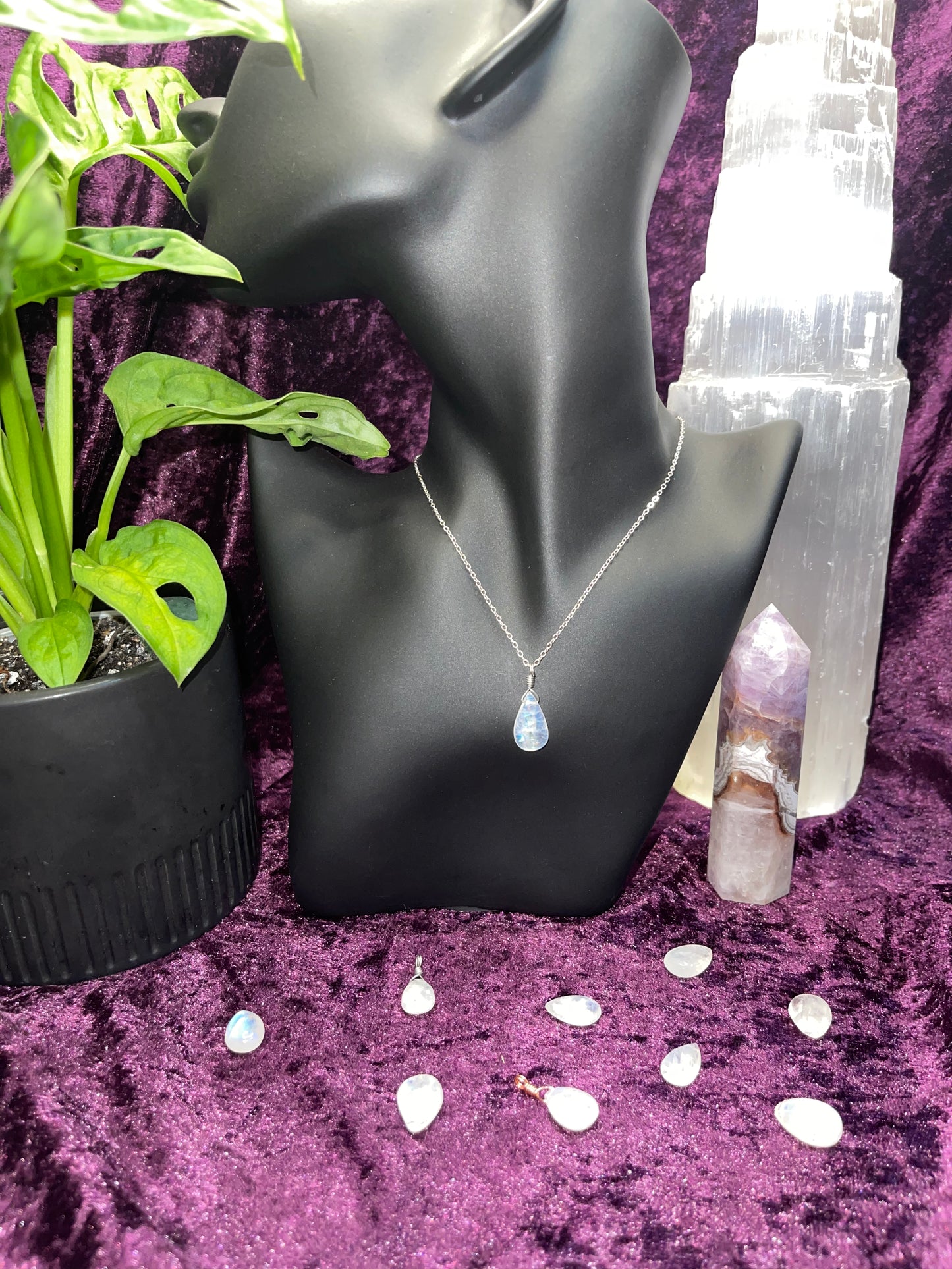 Moonstone Droplet Pendant