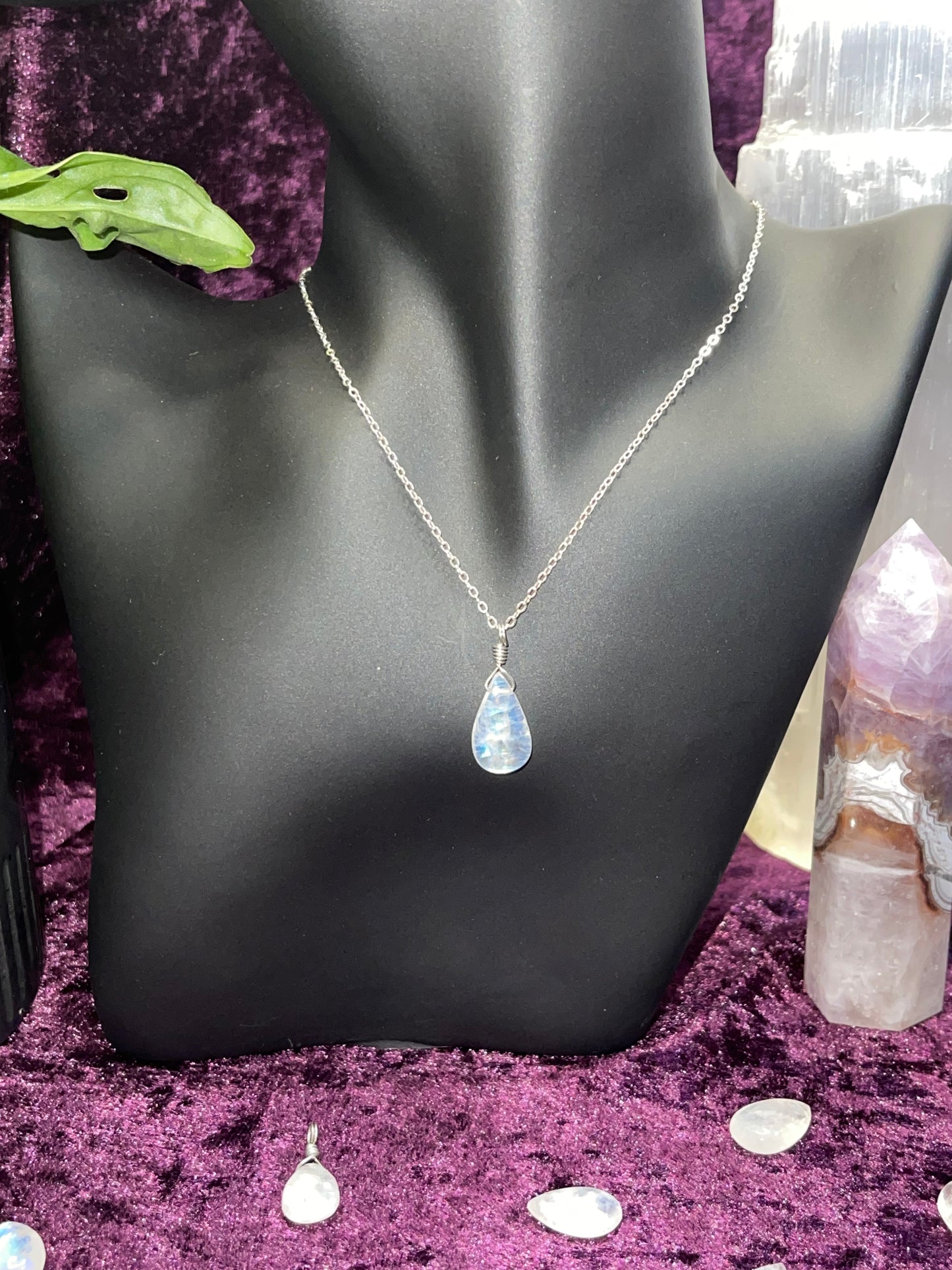 Moonstone Droplet Pendant