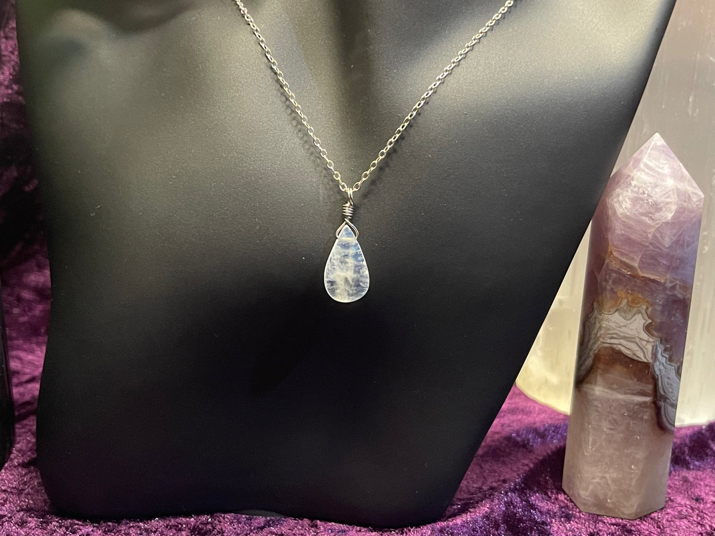 Moonstone Droplet Pendant